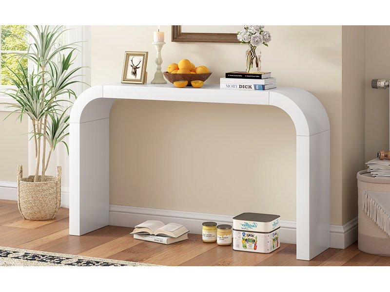 Console moderne minimaliste pour le salon, Blanc