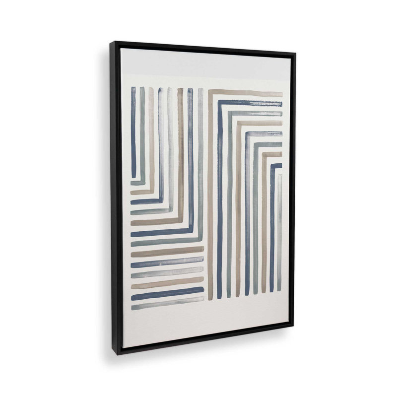 Linear Visions III, reproduction sur toile dans un cadre, H 18,75 po x l 12,75 po, Noir satiné