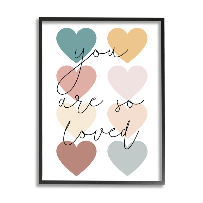 Vous êtes des cœurs aimés par Katie Griggs, Giclée encadrée noir minuit, H 20 po x l 16 po x P 1,5 po