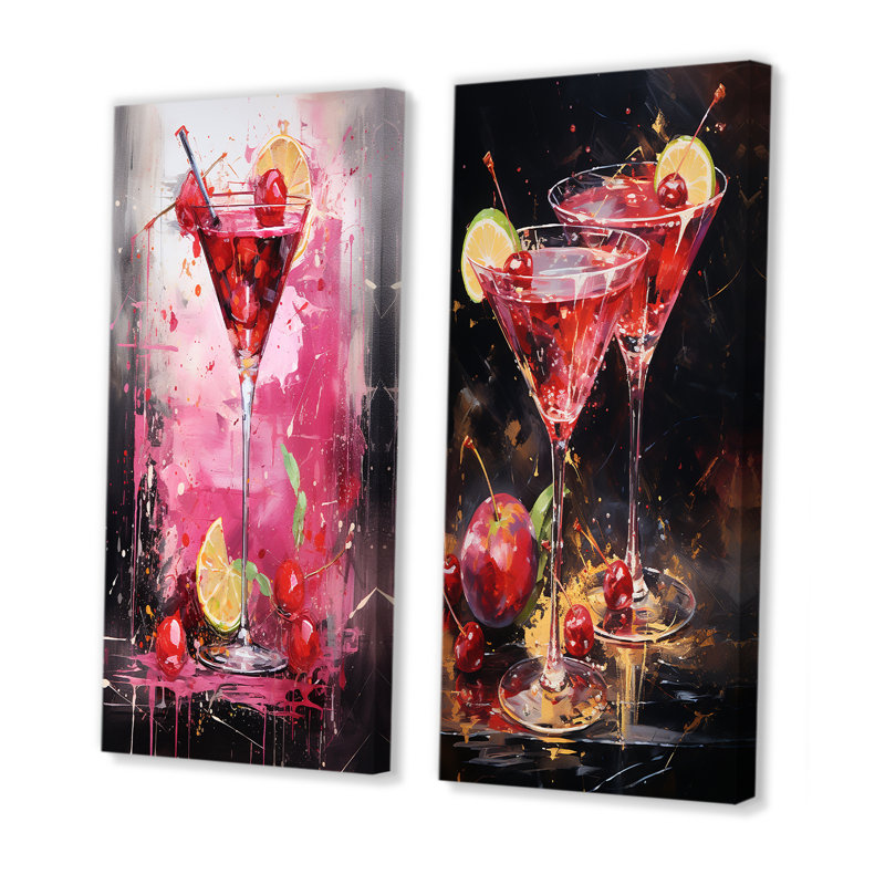 Ensemble de salon Cosmo Cosmos Martini, H 32 po x l 33 po, Toile tendue