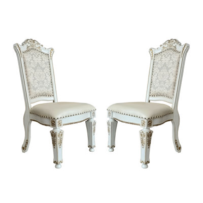 Hadis Upholstered Side Chair in Antique Pearl (Set of 2)