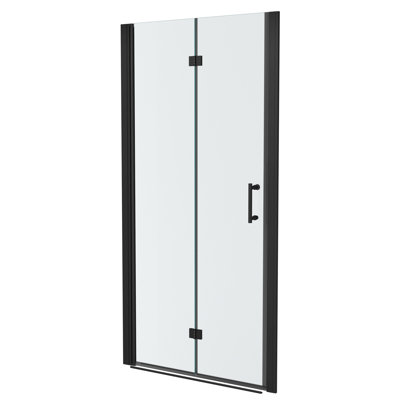 Stylish 30"W X 72"H Fold Frameless Shower Door With Tempered Glass