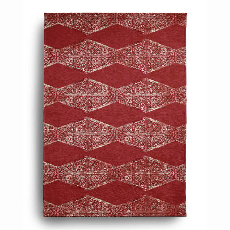 Chenille Geometric Indoor Rug, Rectangle 4' x 6'