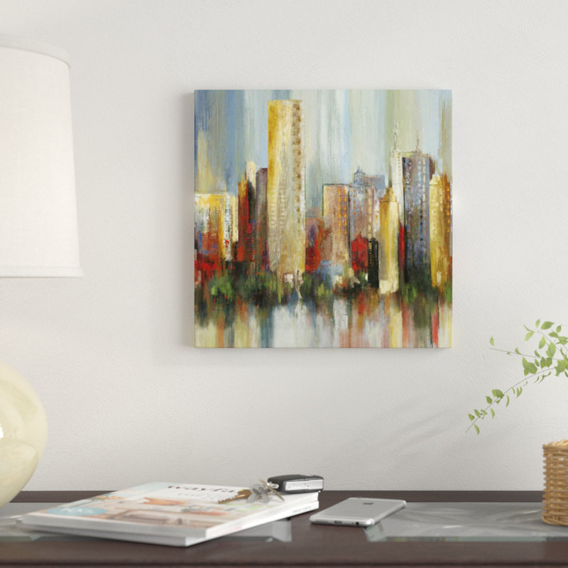 « metropolis i, square », impression sur toile, H 12 po x l 12 po x P 1,5 po, Pas de tapis, Toile tendue