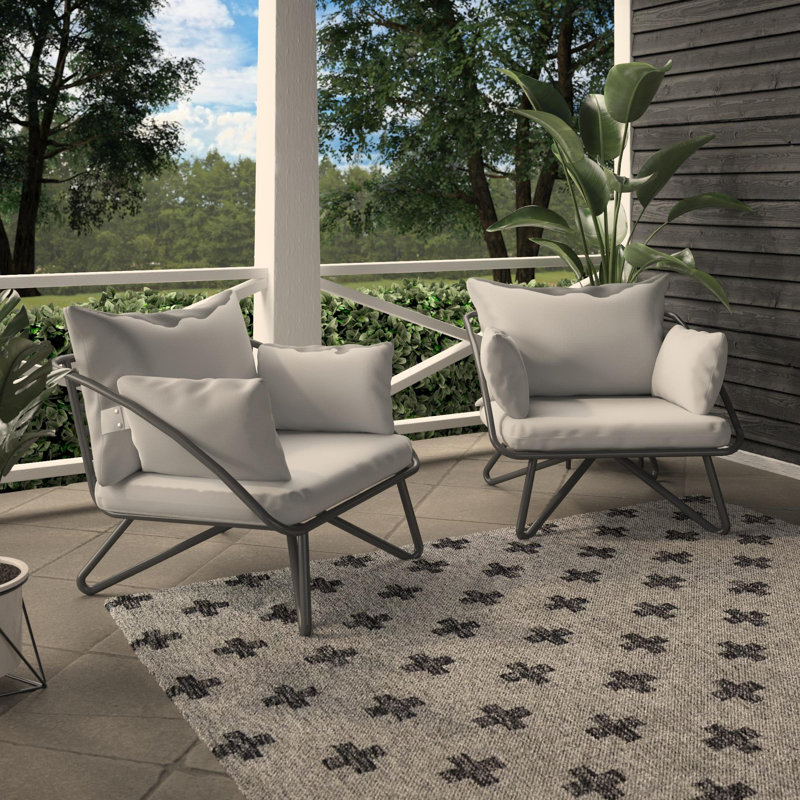 Biarritz Steel Outdoor Lounge Chair