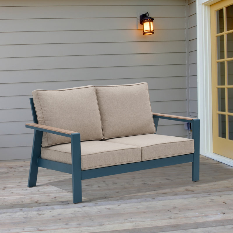 Anushka 57.5'' Wide Straight Loveseat with Cushions