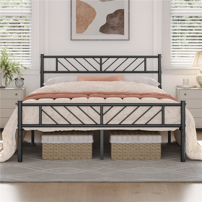 Base de lit plateforme avec tête de lit Armanni