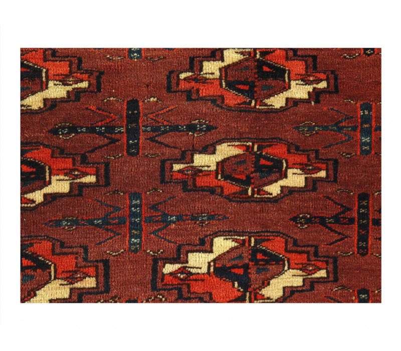 Handmade antique Turkmen Yomud rug 2'2'' X 4'