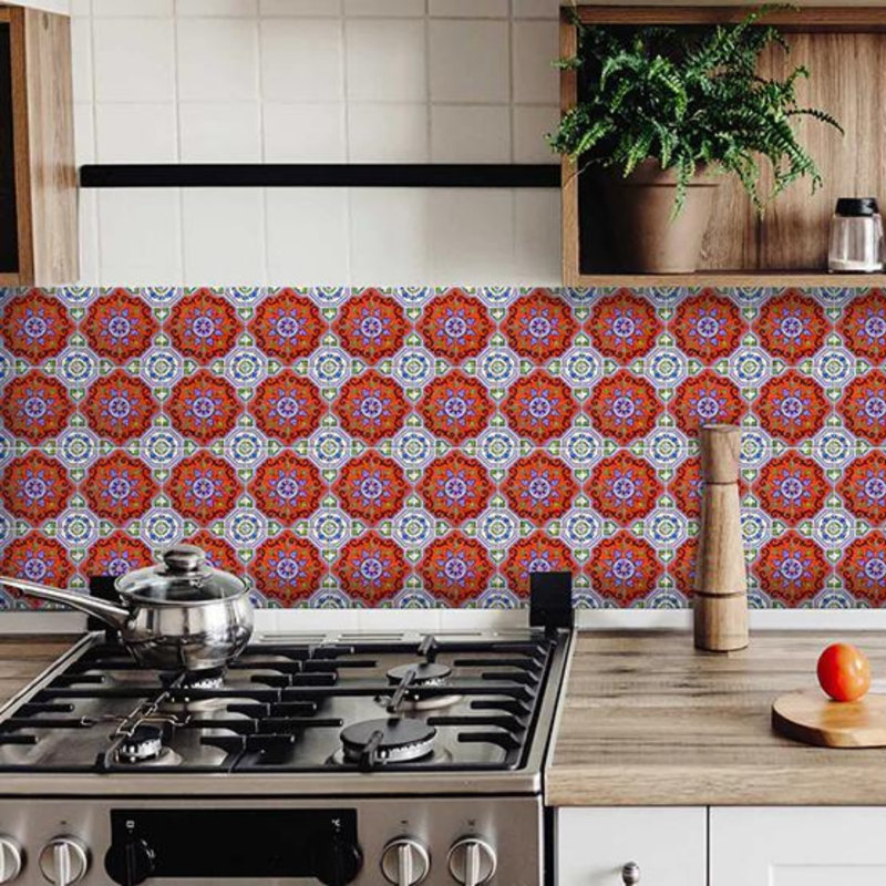 Carreau de mosaïque auto-adhésif en vinyle 5 po x 5 po
