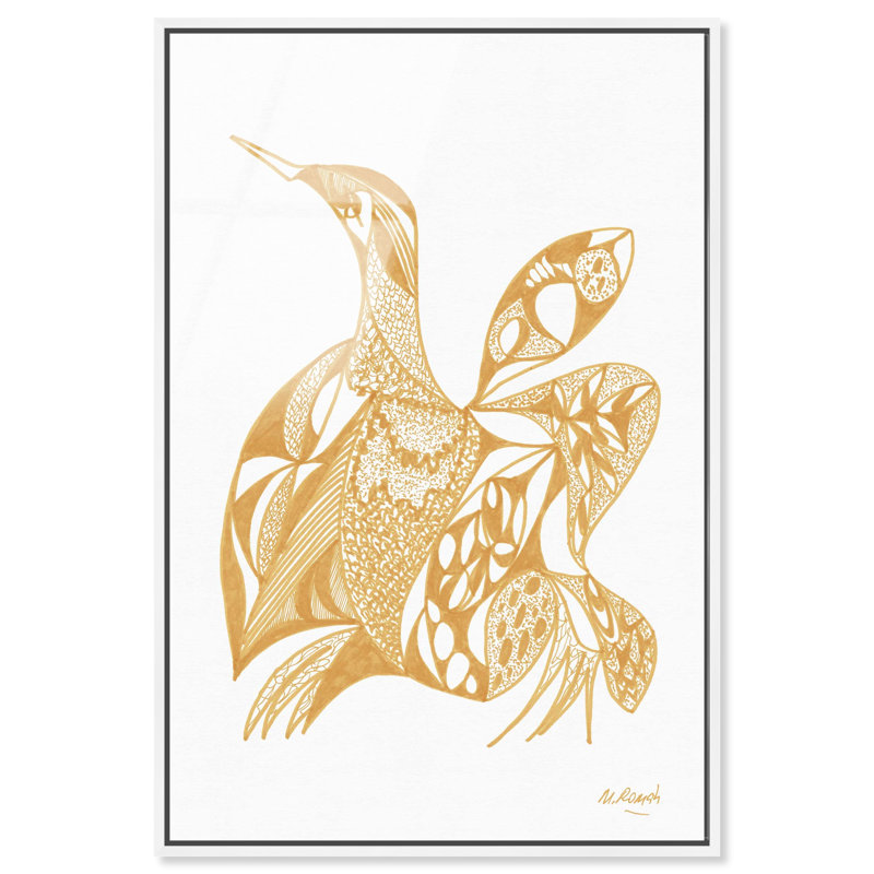 Manuel Roman - Goose Print by Oliver Gal, 31"H x 21"W, White Floater Frame