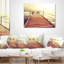Coussin lombaire en bois boardwalk bridge to the sea