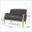 Causeuse moderne pour chambre à coucher avec revêtement confortable et structure robuste