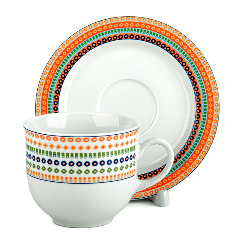 Porcelain Teacup and Saucer