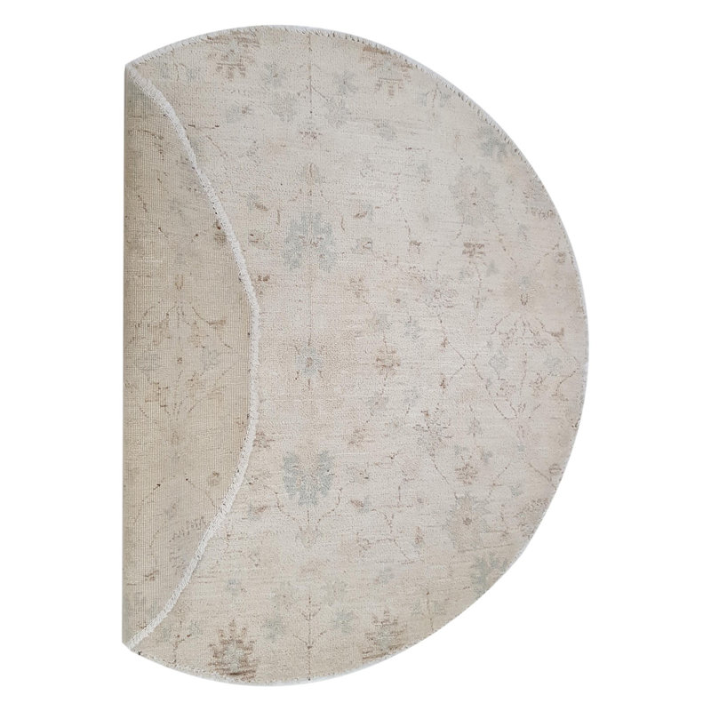 Daugherty Hand Knotted 4x4 Ivory Round