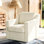Fauteuil pivotant rembourré avec coussin de siège large et large Bronnen