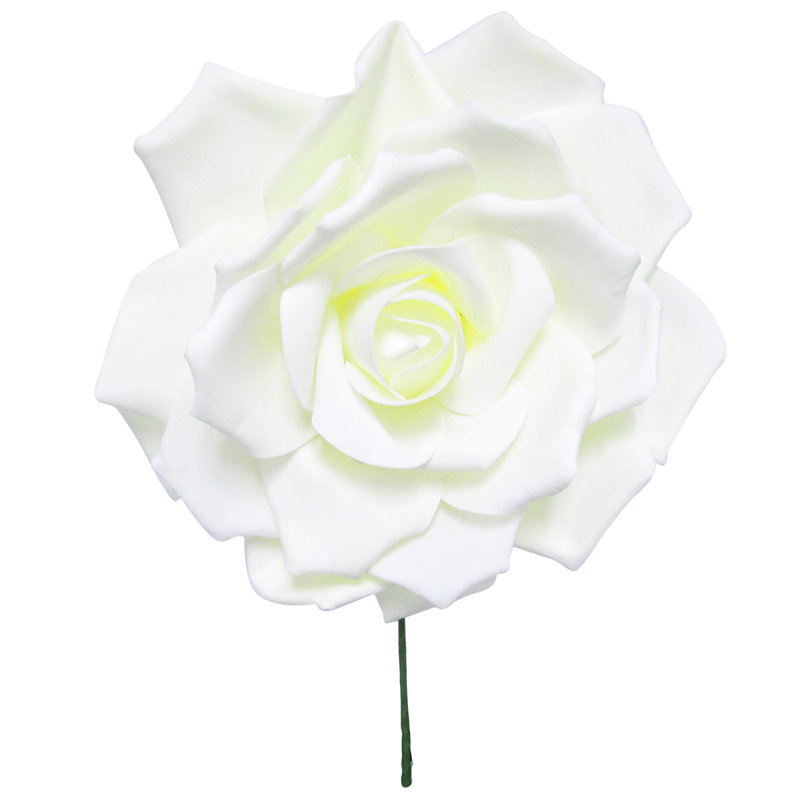 Tige de rose géante en mousse, H 16 po x l 16 po x P 5,5 po