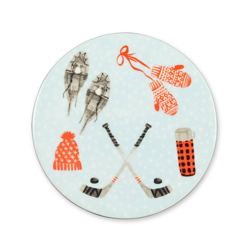 Sous-verres d'hiver à l'extérieur