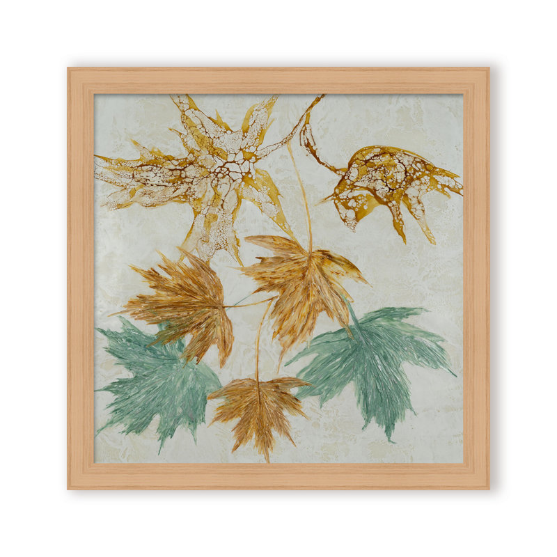 Nature Inspired "Lustrous Foliage" Canvas Wall Art By , 30" H x 30" W x 1.125" D, Framed Print, Black