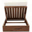 Chaise longue d'extérieur inclinable en bois d'acacia Donnie