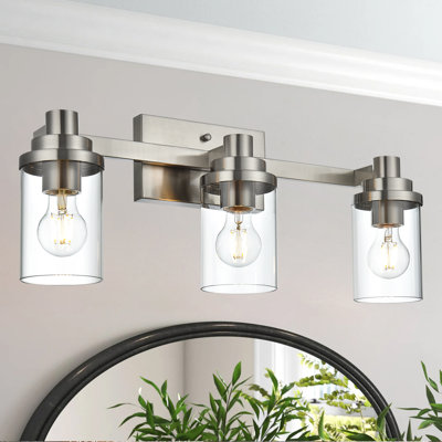 Bathroom Light Fixtures, Bathroom Lighting Fixtures Over Mirror With Clear Glass Shade, Vanity Lights For Bathroom Living Room Bedroom, ETL Listed