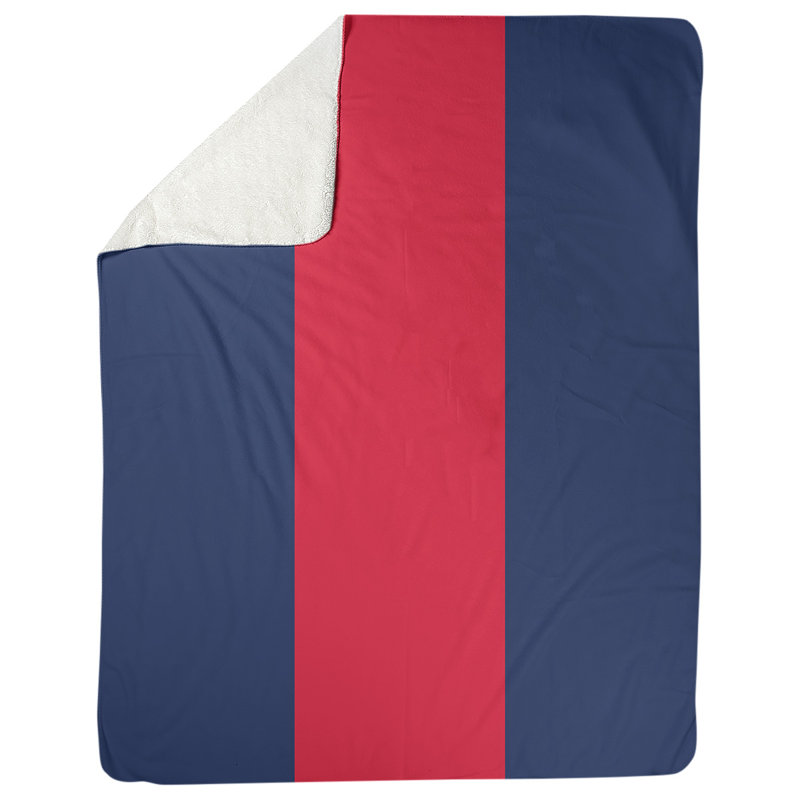 Jeté polaire de cleveland baseball, Baseball Cleveland, l 60 po x L 80 po, Bleu marine / Rouge