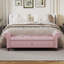 Banc de rangement capitonné 40 po, banc de rangement rembourré avec repose-pieds, banc de fenêtre à accoudoirs roulés-1017028342-1041794213