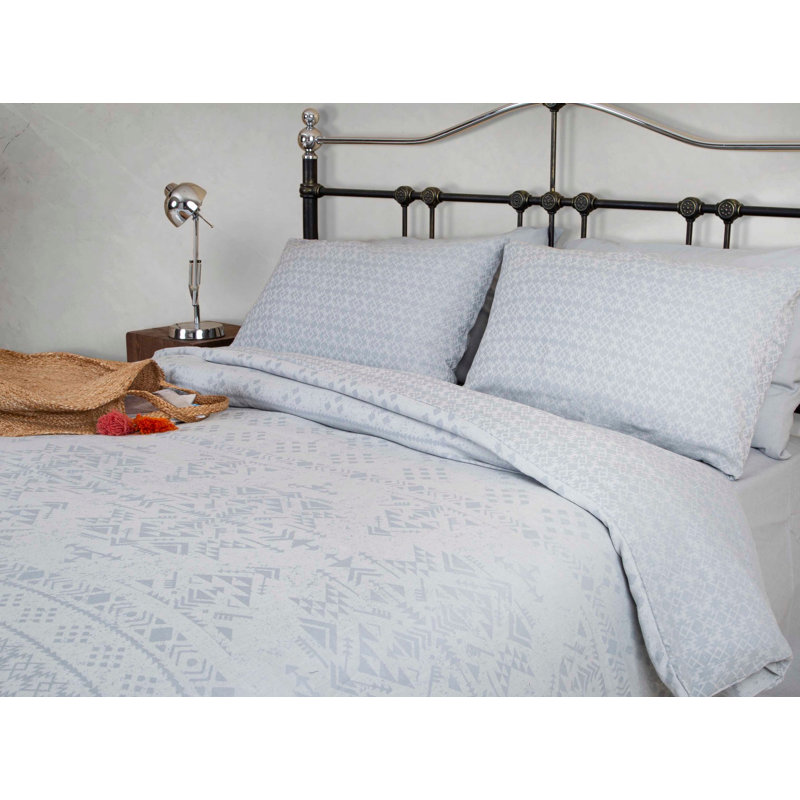 Ensemble de housse de couette 100% coton 4 pièces Liliana Blue