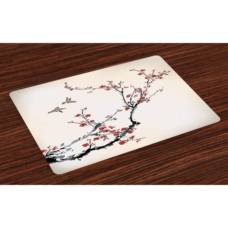 Grannis Floral Style Art Birds Placemat
