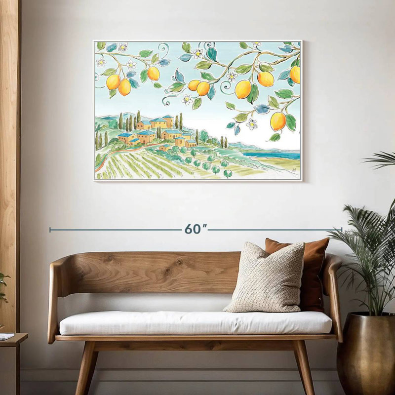 Brise méditerranéenne I, Cadre flottant blanc, 43 po x 29 po