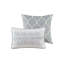 Ensemble de literie en coton avec housse de couette, grand lit double damassé gris