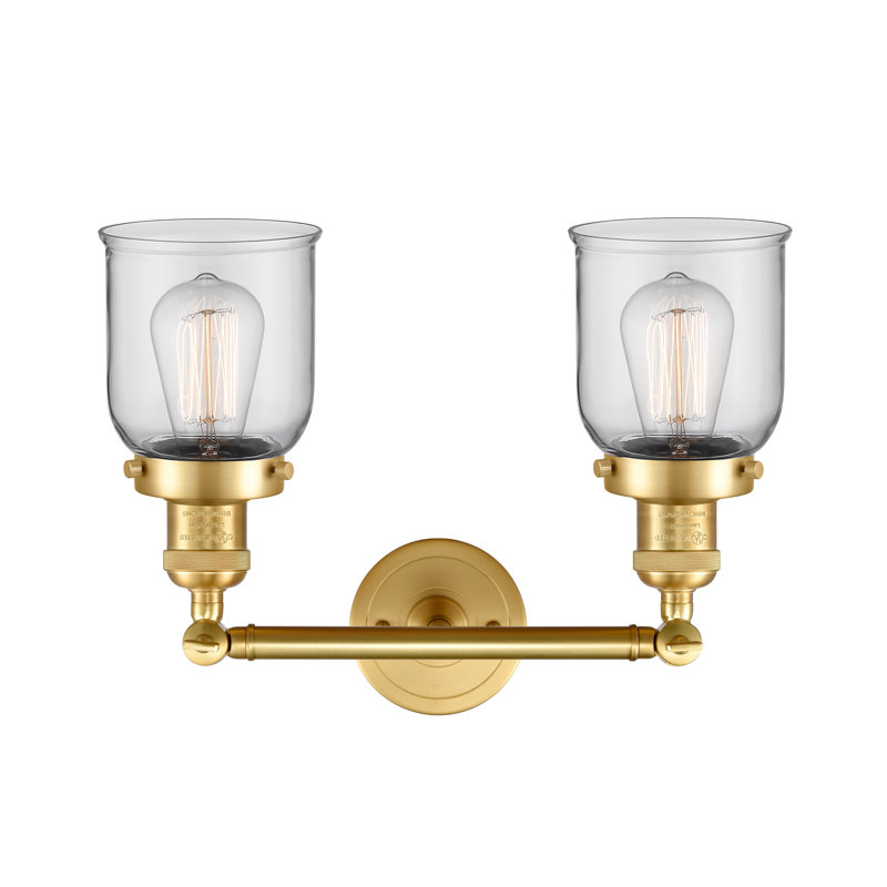 ClipperCove 2 - Light Dimmable Vanity Light, 6 Watt Vinage LED Bulb, Clear, Satin Gold