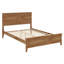 Lit plateforme simple en bois avec lattes de bois robustes, aucun sommier requis