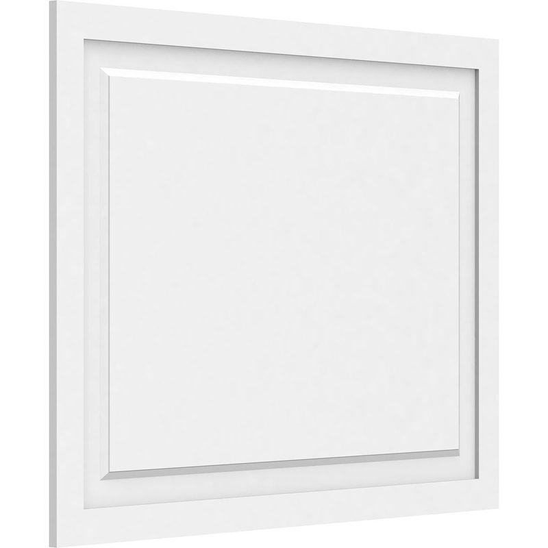 Panneau mural Harrison 3D en blanc, H 30 po x l 38 po x P 0,63 po