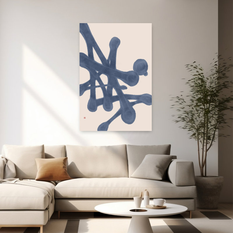 Contemporary Art Abstract Modern Peaceful Landscape Nature Wall Art - Wrapped Canvas Print, 152.4 cm H x 101.6 cm W