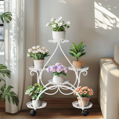 Support pour pot à fleurs à roulettes