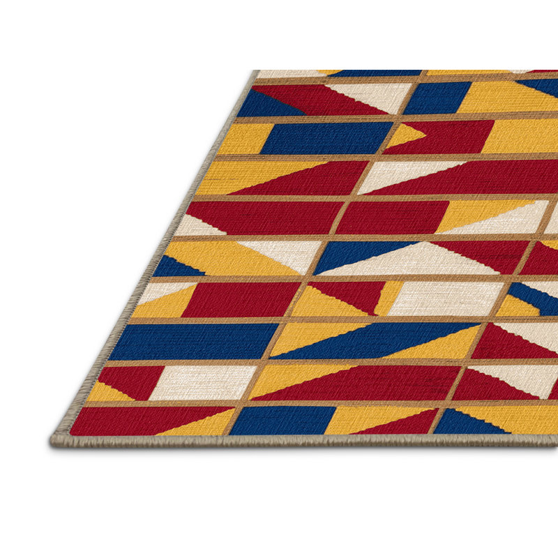 Washable Signal flags Nautical Area Rug, Square 6'