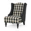 Fauteuil club haut dossier en tissu TODDman