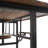 Teak Wood Dining Table with Attached Seats-94225240-94225241-94225242