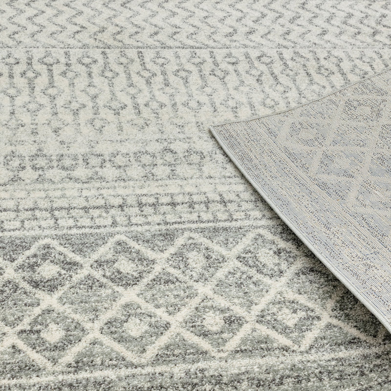Persinger Machine Woven Grey Indoor Rug, Rectangle 200 x 290cm
