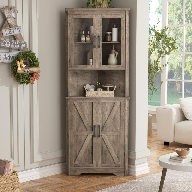 Armoire de rangement 67 po H, Chêne délavé