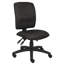 Chaise de bureau pivotante Zean, tissu en crêpe noir, dossier profilé, roulement