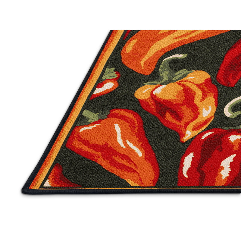  Tapis lavable piments Habanero, Carré 8 pi