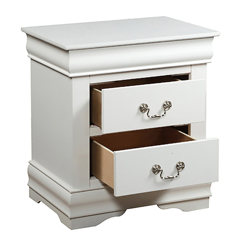 Table de chevet Louis Philippe III, Blanc