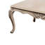 Table basse Ery, structure en bois champagne, détails sculptés, 48 pouces