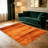 Orange Abstract Stripe carpet-easy to clean, machine-washable, soft and comfortable; suitable for door mats, kitchens, living rooms, bedrooms, corridors, and laundry areas. Easy to clean, durable carpet for home decoration.-393149268