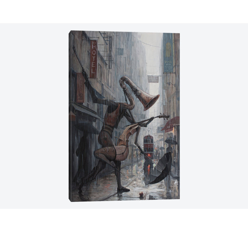 «Life is a Dance in the Rain», impression sur toile, H 18 po x l 26 po x P 1,5 po, Toile tendue