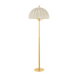 Palmetto Floor Lamp in Aged Brass by Cortney Bishop