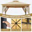 Pavillon de jardin avec moustiquaire à double toit pour patio-113876925-113876929