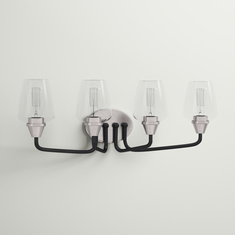 Roseta 4 - Light Dimmable Vanity Light, Black/Satin Nickel