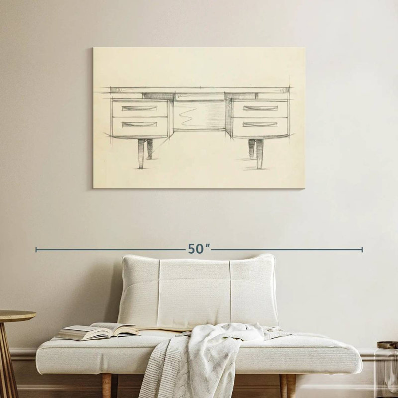 Kerner Mid Century Furniture Design IV, H 26 po x l 39 po